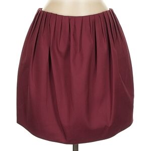 🛍Kate Spade, Saturday, Pleated Tulip Style Lined Burgundy Mini Skirt Size 8 NWT